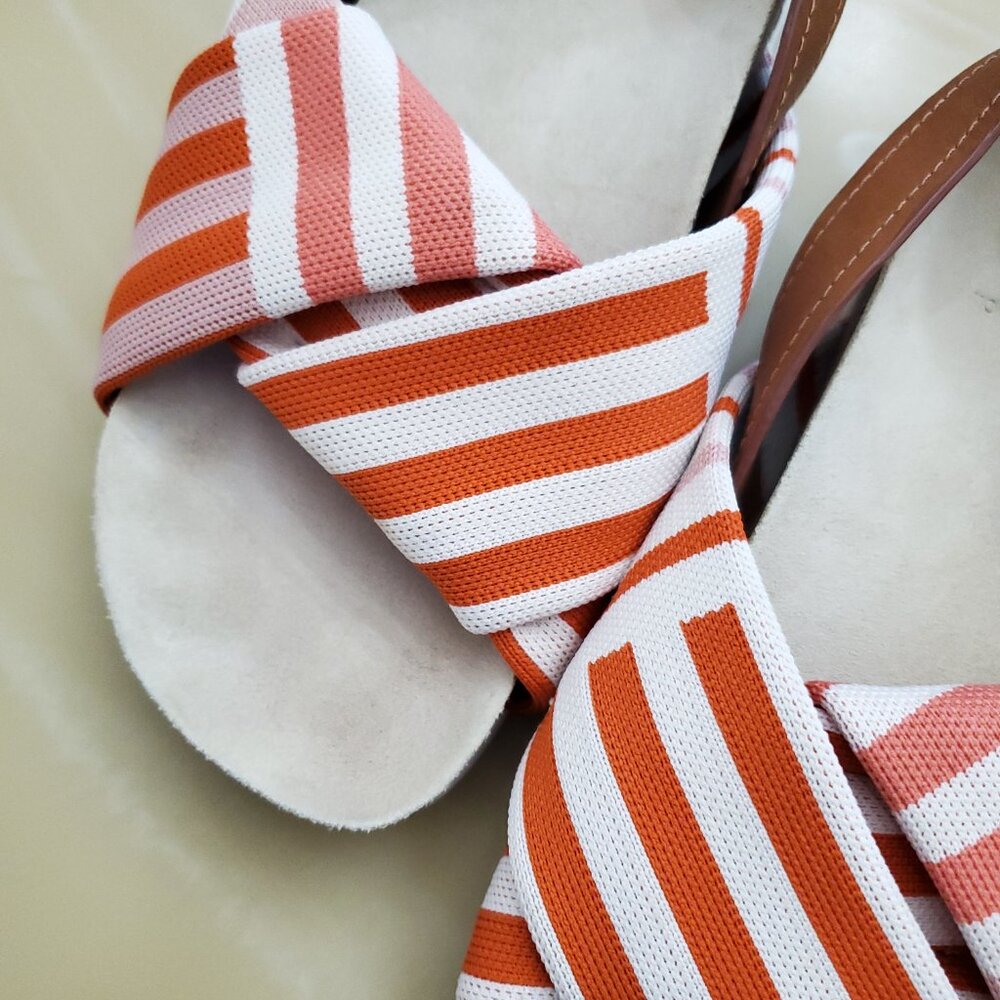 Tory Burch Corey Multi Patchwork Stripe Flatform … - image 7